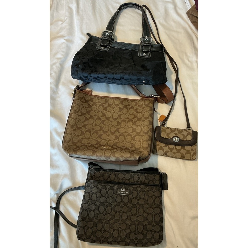 Coach‎ Lot/Bundle Of 4 Bags Mix Crossbody/handbag Authentic!